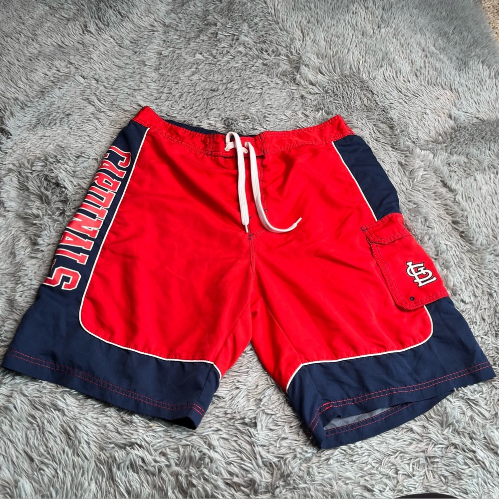 GIII Genuine Merchandise Swim Shorts Mens XL St Louis Cardinals Baseball Board